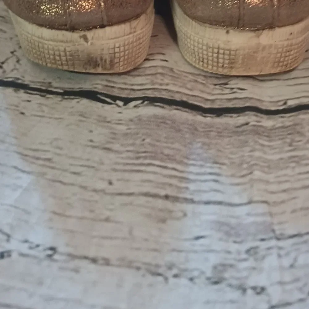 Golden Goose Metallic Gold May GGDB Sneakers Tennis Shoes 37 - Picture 4 of 11